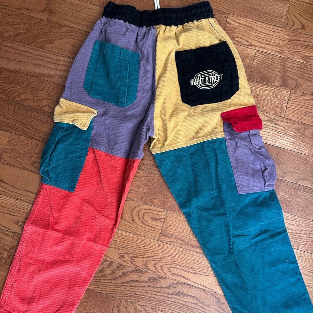 Colorful Patchwork Men's Pants - image 3